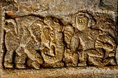 Orissa - Bhubaneswar. Udaigiri, Cave n4, capital decoration.
