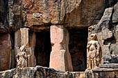 Udaigiri Cave 1 Rani Gumpha Queen's Cave - dvarapalas of the upper storey.