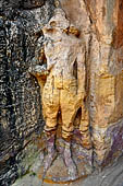 Udaigiri Cave 1 Rani Gumpha Queen's Cave. 'dvarapala' door guardian.