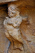 Udaigiri Cave 1 Rani Gumpha Queen's Cave - The friezes of the ground floor. Details of the first frieze from left.