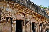 Udaigiri Cave 1 Rani Gumpha Queen's Cave - The friezes of the ground floor.