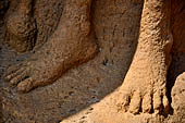 Udaigiri Cave 1 Rani Gumpha Queen's Cave - detail of the  'dvarapala' of the left wing