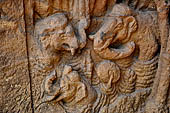 Udaigiri Cave 1 Rani Gumpha Queen's Cave - decorations of the 