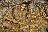Udaigiri Ganesh Gumpha cave 10 - first tableau from right - detail of the first scene: the three people on the elephant.