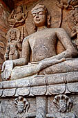 Udayagiri - Maha Stupa. The four Tathagata Buddhas, directional Buddhas, are visible inside four niches. 