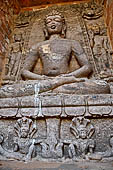 Udayagiri - Maha Stupa. The four Tathagata Buddhas, directional Buddhas, are visible inside four niches. 