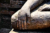 Udayagiri - the Monastery n 2 of Udayagiri II complex. Detail of  Buddha image in bhumisparsamudra.