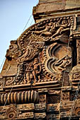 Orissa - Bhubaneswar. Vaital deul, decorations on the south face of the deul: 'Vidyadharas' 