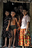 Orissa - traditional Brahmin villages near Puri. Rejoicing people welcome the visitors.