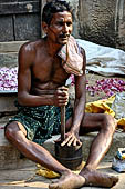 Orissa - traditional Brahmin villages near Puri. Preparation of the food by the Brahmins of the temple.