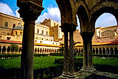 Monreale - Cattedrale di Santa Maria Nuova. Il chiostro dell'antico convento dei Benedettini. 