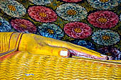 Aluvihara cave temples - Cave 2. Statue of the reclining Buddha. 