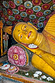 Aluvihara cave temples - Cave 2. Statue of the reclining Buddha. 
