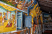 Aluvihara cave temples - Cave 1. The cave entrance. 