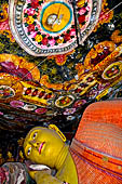 Aluvihara cave temples - Cave 1. The ten-metre long reclining Buddha statue. 