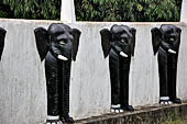 Aluvihara cave temples. The entrance of the site. 