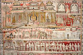 Dambulla cave temples - Cave 2, Maharaja Vihara (Temple of the Great Kings) Kandyan-style paintings in with scenes from the Buddha life. 