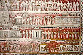 Dambulla cave temples - Cave 2, Maharaja Vihara (Temple of the Great Kings) Kandyan-style paintings in with scenes from the Buddha life. 