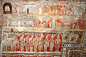Dambulla cave temples - Cave 2, Maharaja Vihara (Temple of the Great Kings) Kandyan-style paintings in with scenes from the Buddha life. 
