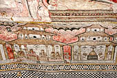 Dambulla cave temples - Cave 2, Maharaja Vihara (Temple of the Great Kings) Kandyan-style paintings in with scenes from the Buddha life. 