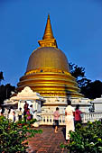 Dambulla cave. Dagoba of the Golden Temple at the site entrance. 