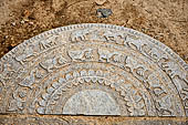 Mulkirigala cave temples - The moonstone at the beginning of the path leading to cave temples.
