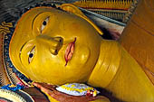 Mulkirigala cave temples - The cave of the second terrace, reclined Buddha image.