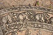 Polonnaruwa - the Citadel, moonstone of the royal bathhouse.