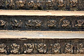 Polonnaruwa - the Vatadage. Detail of the decoration of the steps of the northern stairway. 