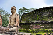 Polonnaruwa - the Vatadage. Meditating Buddha of the North. 