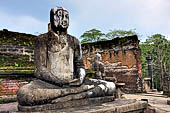 Polonnaruwa - the Vatadage. Meditating Buddha of the West. 