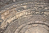 Polonnaruwa - the Vatadage. Detail of the moonstone of the western stairway. 