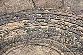 Polonnaruwa - the Vatadage. Detail of the moonstone of the southern stairway. 