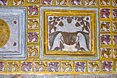 Kandy - The Sacred Tooth Relic Temple, decorations of the main shrine. 