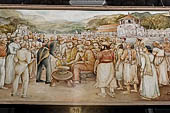 Kandy - The Sacred Tooth Relic Temple, paintings of the New Shrine Room. 