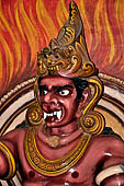 Temple at Wewurukannala (South coast) home to the largest Buddha statue on the island. The Horror Chamber.