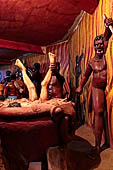Temple at Wewurukannala (South coast) home to the largest Buddha statue on the island. The Horror Chamber.