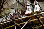 Londa - Burial places, coffins suspended on wooden beams 