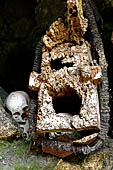 Londa - Burial places, coffins full of bones and skulls lie rotting in piles