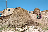 Dogubayazit, villaggio tradizionale ai piedi del Monte Ararat. Letame essiccato utilizzato come combustibile. 