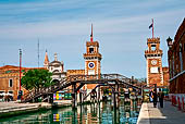 Venezia, Rio dell'Arsenal ingresso dell'arsenale con le due torri della porta di acqua.