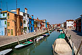 Burano, via Giudecca e Fondamenta della Pescheria da ponte Corte Novello