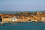 Venezia, San Giorgio Maggiore. Salita al campanile, vista del canale di S Marco verso Castello, l'arsenale 